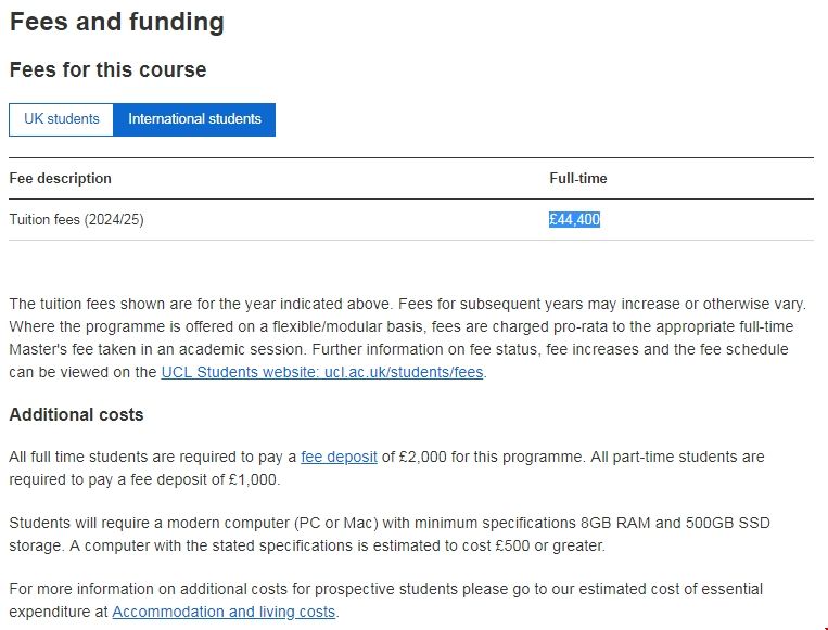 UCL大學計算金融碩士學費.png