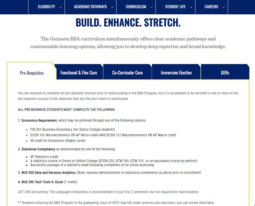 埃默里大學BBA專業學什么